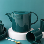 创意北欧陶瓷茶具套装简约家用茶壶带托盘轻奢咖啡壶水杯子
