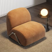 纳威意式极简单人椅猫抓布轻奢现代休闲椅北欧简约单人沙发设计师