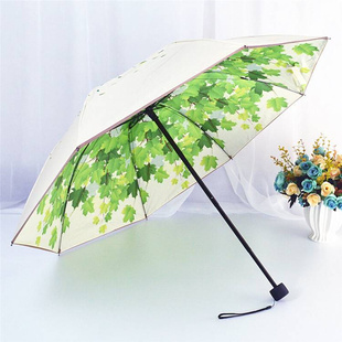 高档韩国创意双层太阳伞黑胶遮阳伞防晒防紫外线折叠公主晴雨伞女