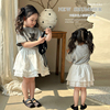 女童短袖T恤套装裙2024夏装韩版休闲儿童半袖上衣短裙两件套