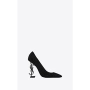 YVES SAINT LAURENT/圣罗兰 opyum 绒面革和水钻高跟鞋