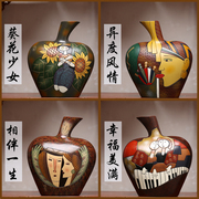 云南丽江民族风特色旅游纪念品工艺品红酒柜玄关，摆件彩陶艺装饰品