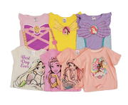 外单美人鱼贝尔公主2-12岁女童，迪家60棉质夏款短袖，精致t恤衫