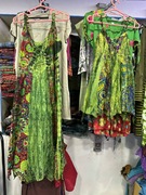 尼泊尔嬉皮精灵风吊带连衣裙，手工蜡染印花波，西米亚民族风中长裙子