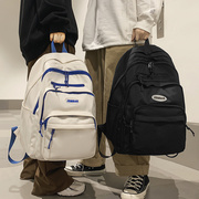多层口袋大容量书包女大学生小众15.6寸克莱因蓝旅行背包男双肩包
