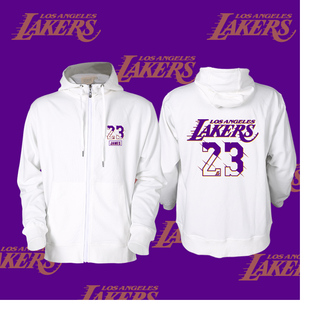 可定制洛杉矶湖人篮球运动保暖外套科比詹姆斯Lakers连帽开衫卫衣