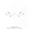 Ciseonik 美式INS手工镶钻水钻波眼镜 女欧美金属无片装饰眼镜架