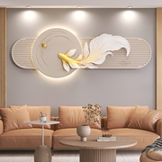 轻奢立体浮雕客厅装饰画，简约现代沙发背景墙挂画高档艺术灯光壁画