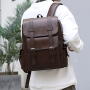 韩版大容量软pu皮亚马逊男女双肩包休闲潮中学生书包电脑旅行背包