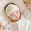 婴儿发带新生儿护囟门帽子女宝宝，发饰小公主头饰防受凉遮脑门凉帽