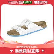 欧洲直邮birkenstock勃肯男士凉鞋白色头层牛皮，简约露趾时尚舒适