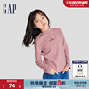 Gap女童春夏LOGO半高领磨毛舒适T恤儿童装洋气时髦休闲上衣789235