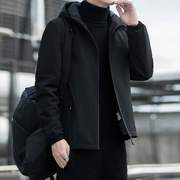 男装春季外套XS小个子小码短款修身夹克S青年休闲连帽韩版155