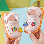 儿童凉拖鞋夏季2022小童洞洞鞋包头婴幼儿防滑软底女宝宝拖鞋