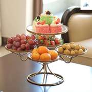欧式水果盘现代客厅家用多层水果篮创意时尚干果点心，盘茶几糖果盘