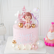 烘焙蛋糕装饰品网红安妮天使，宝贝可爱萌系女孩儿童生日插件摆件