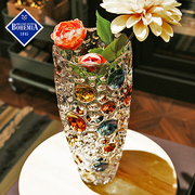 捷克bohemia进口水晶玻璃幻彩水晶，花瓶北欧摆件轻奢家用插花瓶