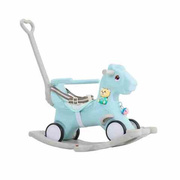 儿童玩具小马带轮子宝宝，小木马摇马儿座椅，推车礼物塑料两用加厚