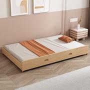 全实木儿童床拖床抽拉床地板床小户型床下推拉床带抽屉单独拖拉床