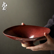 日式手工陶瓷餐盘家用菜盘子汤盘西餐意面盘点心果盘创意和风餐具