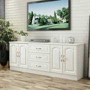 实木电视柜简约小户型白色储物柜组合地柜高款卧室电视柜现代简约