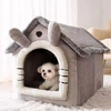 狗窝房子型四季通用小型犬泰迪冬季保暖可拆洗猫窝狗屋宠物床用品