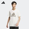 熊猫印花纯棉上衣圆领短袖T恤男装夏季adidas阿迪达斯轻运动