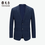 商场同款雅戈尔西服，春季职业蓝色休闲西装，外套男4229