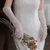 G9872新娘婚纱礼服蕾丝韩式法式薄纱透明精致蕾丝钉珠长手套