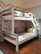定制多功能双层床子母床家具组合床上下铺高低床女孩全实木儿童床