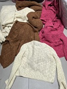 显白玫粉色羊毛豆豆纱毛衣女秋季时尚圆领套头洋气减龄漂亮针织衫