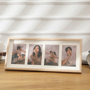 创意组合相框摆台打印加洗照片，中空情侣6寸木质相架三四连相册框