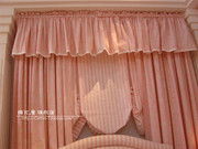 欧式田园粉色童趣卧室，窗帘窗帘布田园布艺，窗帘儿童房窗帘