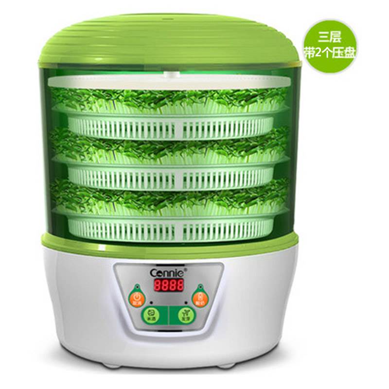 康丽豆芽机家用全自动智能小型生豆芽发芽盆神器罐芽菜桶绿豆芽