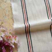 米白色棉麻条纹布料服装衬衫手工DIY面料9元半米