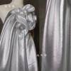 银铂布 银色闪亮光厚肌理欧美创意礼服舞台布料 原创服装设计面料