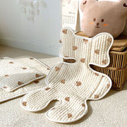 韩国新生婴儿手推车坐垫纯棉吸汗透气宝宝安全座椅四季刺绣餐椅垫