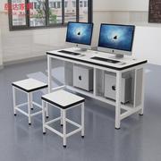 学校机房电脑桌培训班电脑台式桌，中小学生教室微机房，双人学生桌椅