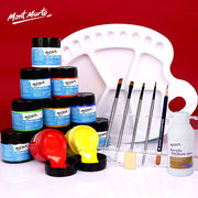 蒙玛特丙烯颜料套装，100ml丙烯画工具墙绘手绘颜料，大瓶18色基础套
