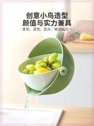 沥水篮厨房家用2023双层洗菜盆网红水果盘洗菜篮子漏水沥水筐