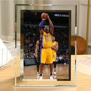 nba科比水晶相框含6寸照片可定制湖人篮球玻璃摆台画框简约精致