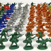 海陆空军事小兵人模型套装塑料军人D沙盘士兵小人儿童打仗玩具包