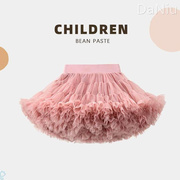 女童tutu裙套装儿童半身裙搭配上衣宝宝裙子冬季蓬蓬纱裙兔兔短裙