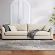 意式北欧布艺沙发科技布现代简约免洗乳胶四三人位沙发客厅一字型