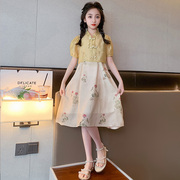 女童夏季韩版套裙2024儿童，洋气连衣裙中大童，时髦夏装裙子套装
