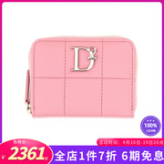 dsquared2女包个性，带徽标粉红色钱包卡包waw0024