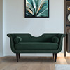 美式布艺双人沙发墨绿色绒布卧室床尾凳客厅贵妃椅小户型客厅家具