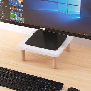 小尺寸电脑增高架桌面显示器垫高底座办公室小型木架子收纳置物架