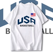 USA美国队篮球科比球衣24号欧文纯棉短袖宽松版t恤男纪念毒液5