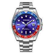 品牌男全自动机械表，防水夜光男腕表时尚，日历钢带外贸手表国产腕表